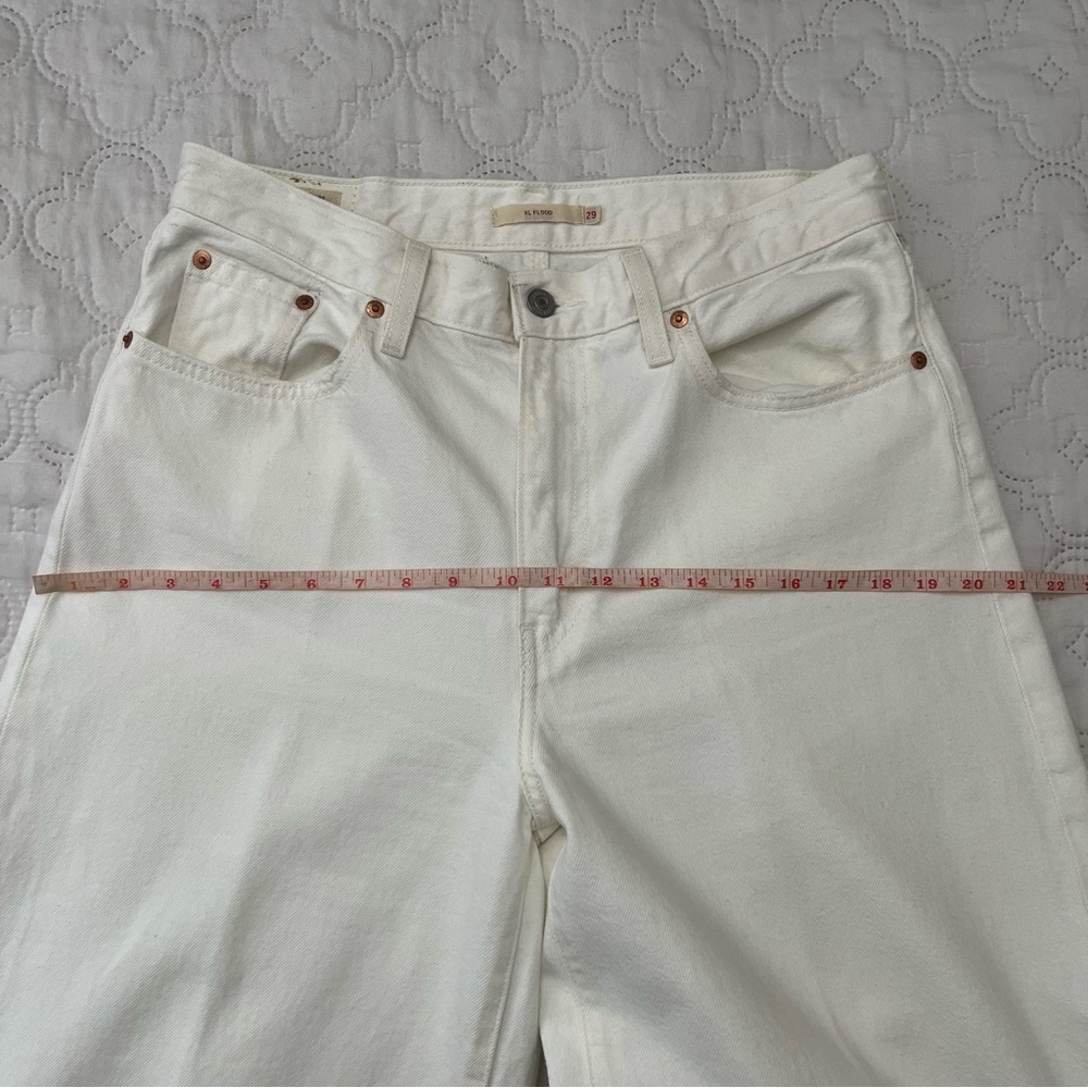 Levi's XL Flood High Rise Wide Leg Jeans White Size 29 - Picture 8 of 17
